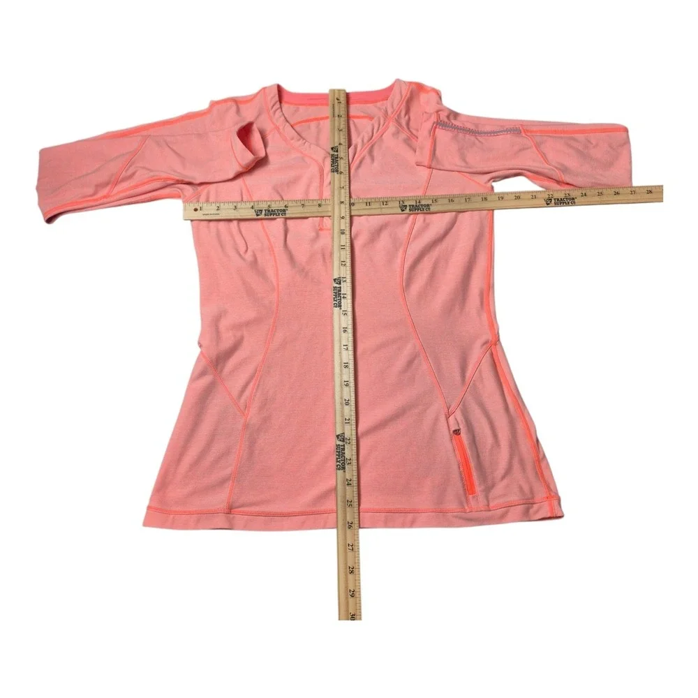 Lululemon Love Some Run Women's 10 Heathered Peach 1/4 Zip Pullover Top